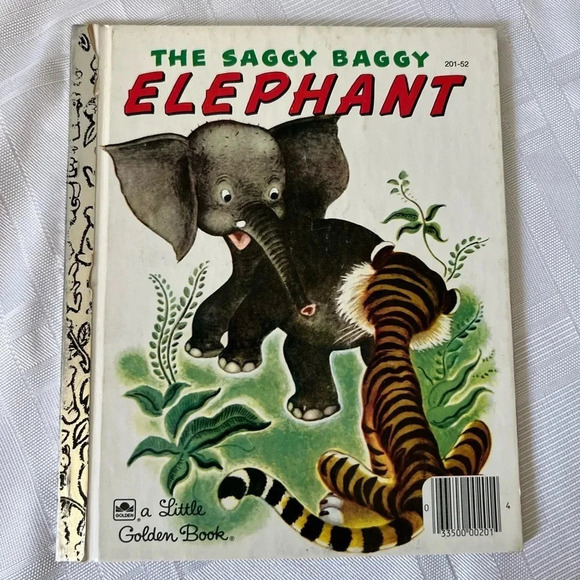Vintage Little Golden Book The Saggy Baggy Elephant 1974 Collectible - Picture 1 of 6
